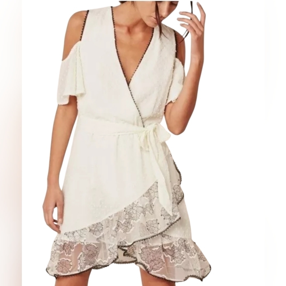 FOXIEDOX Anthropologie‎ Cold Shoulder Mini Dress M
